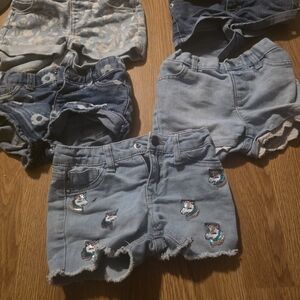 Levi's Kids Denim Shorts with Unicorn Embroidery
